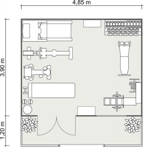 2D Floor Plan of The She Shed Cabin