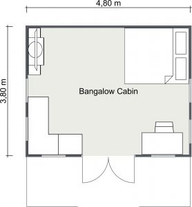 Bangalow Cabin 2D Floor Plan Image