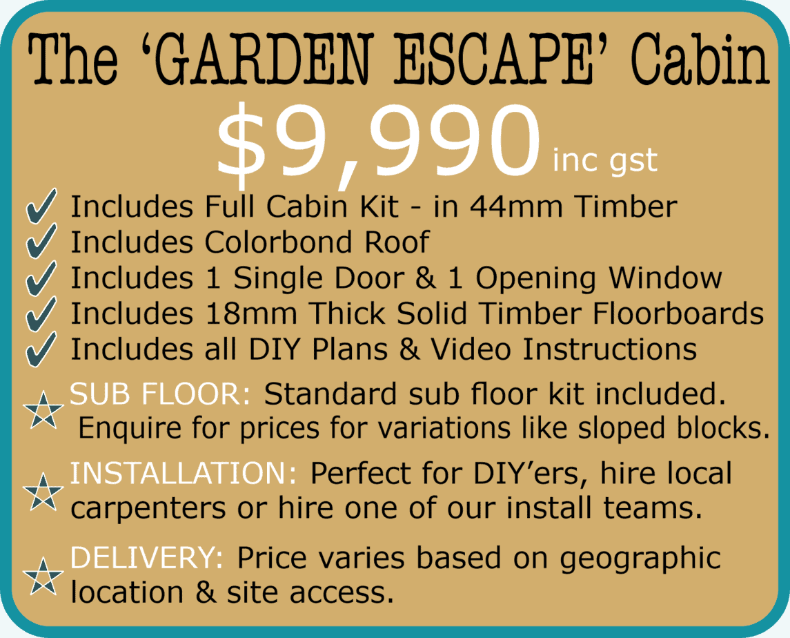 Cabinlife Garden Escape Cabin Price March 22